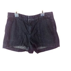 LOFT high rise  dark denim shorts